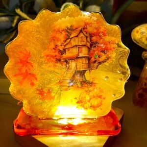 Autumn Treehouse Optional LED Light Decor